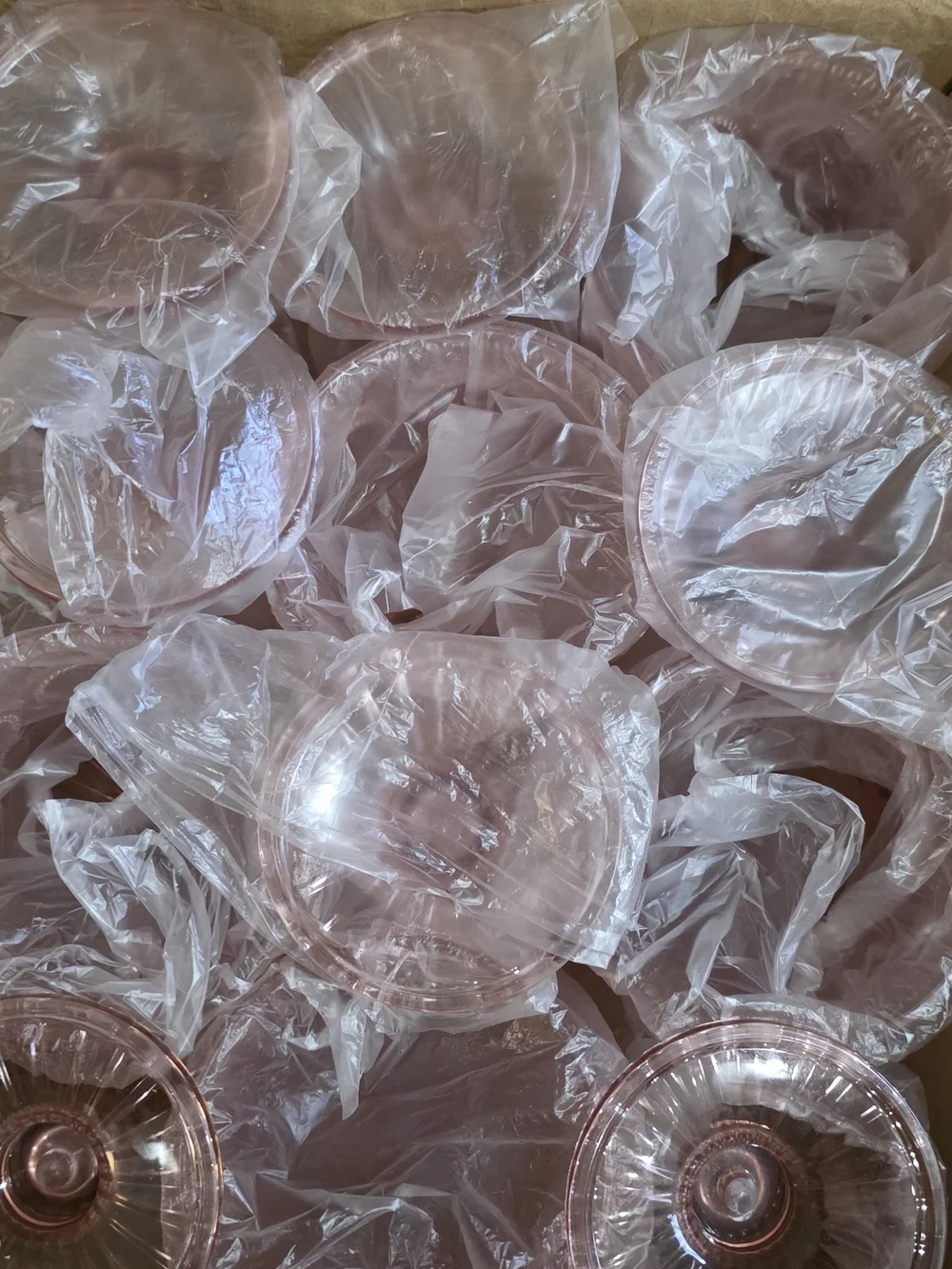 Pink Pressed Plastic Goblet